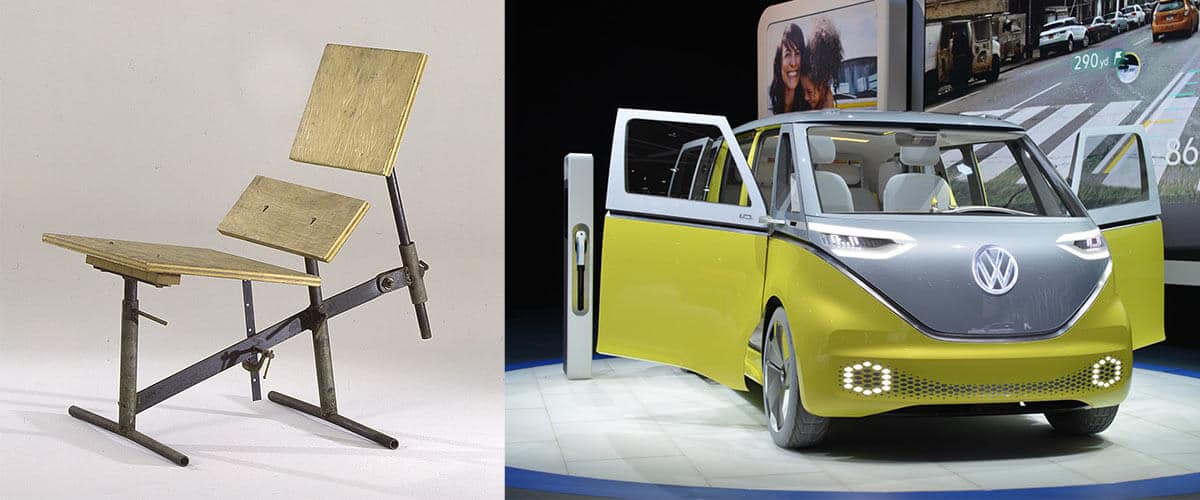 Eames Chair Jig and VW Electric Microbus