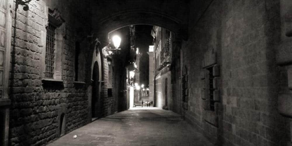 Dark Barcelona Alley